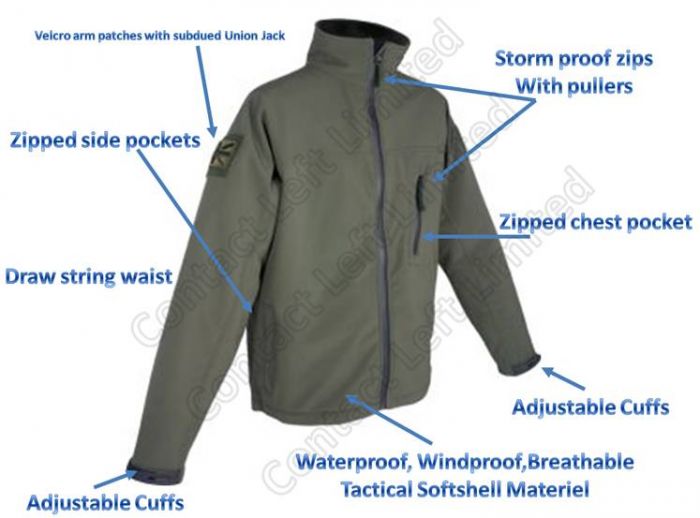 Web-Tex Military Soft Shell Jacket Olive Green