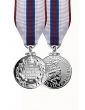 Official Queens Silver Jubilee Miniature Medal and Ribbon