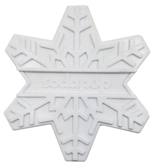 SodaPup Snowflake Ultra Durable Nylon Dog Chew Toy for Aggressive Chewers - White