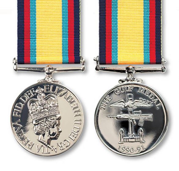 Official The Gulf Medal (1990-91) Miniature Medal + Ribbon