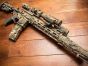 Gearskin Adhesive Camouflage Fabric on rifle 2