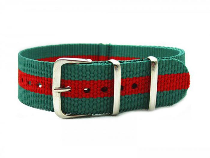 18mm Green and Red NATO Watch Strap