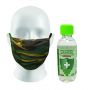 Camouflage Face Mask + 250ml Extra Strength Hand Sanitiser (80% Alcohol)