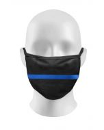 Thin Blue Line Police Face Mask (Knitted Fabric,Reusable, Washable)