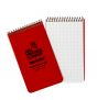 76x130mm Top Spiral 50 Page Modestone Waterproof Notepad (3"x5") Red