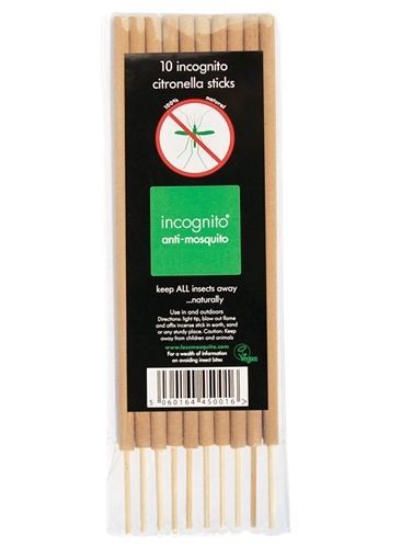 Incognito Anti-Mosquito Citronella Incense Sticks x10