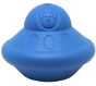 Spotnik Flying Saucer Durable Rubber Chew Toy & Treat Dispenser - Medium - Blue