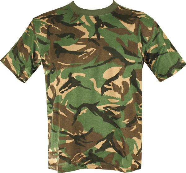 Adults Camouflage T-Shirt British Woodland DPM