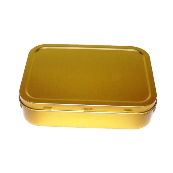 Plain Gold or Silver 1oz Tin Ideal for Survival Kits (Tobacco Tins)