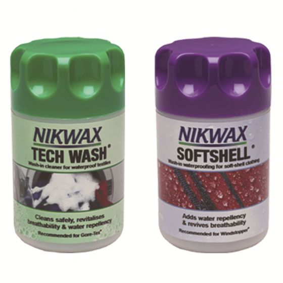 Nikwax Tech Wash and Soft Shell Twin Pack