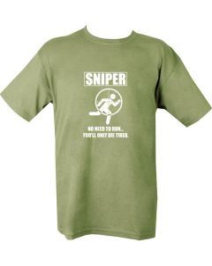 Sniper Die Tired T-Shirt - Olive Green