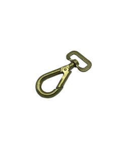 CL Solid Brass Swivel Square Eye Snap Hook (63mm x 25mm)