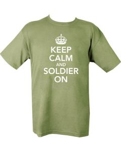 Keep Calm and Soldier on T-Shirt - Olive Green