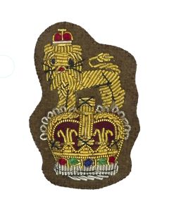 Staff Officers Wire Embroided Khaki Beret Badge