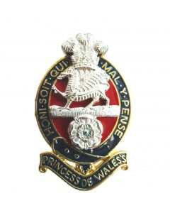Issue PWRR Officers (Red and Blue) Cap Badge